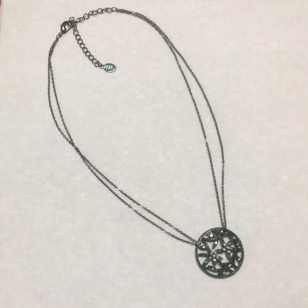 Black 2028 Rhinestone Necklace